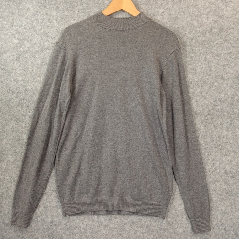 Gray Light Sweater Men S Slim Fit Casual Mock Neck Pullover Lounge Academia XRAY